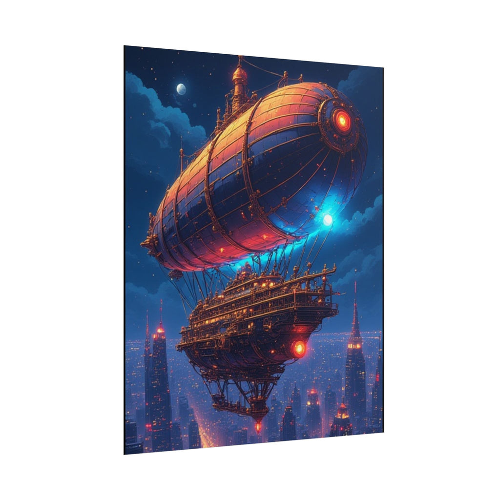 Wild Blue Yonder Steampunk Airship Art Print