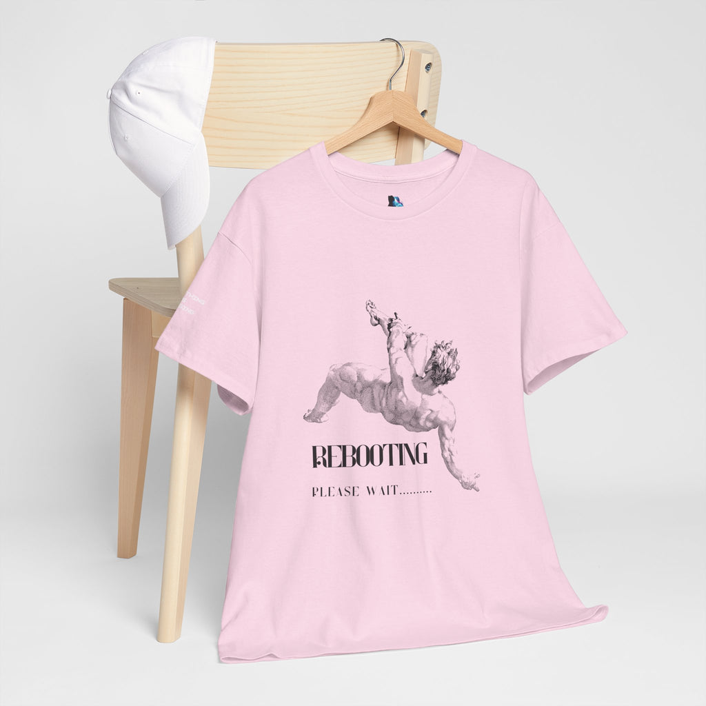Rebooting Please Wait...  Artistic Unisex Heavy Cotton Tee - Perfect for Casual Wear, Unique Gift, Birthday, or Art Lovers