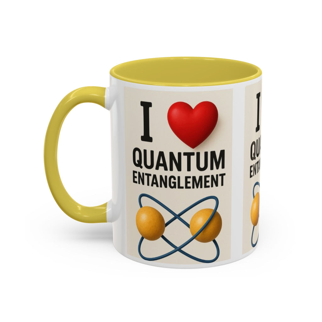 I Love Quantum Entanglement Mug – Science Nerd Coffee Mug