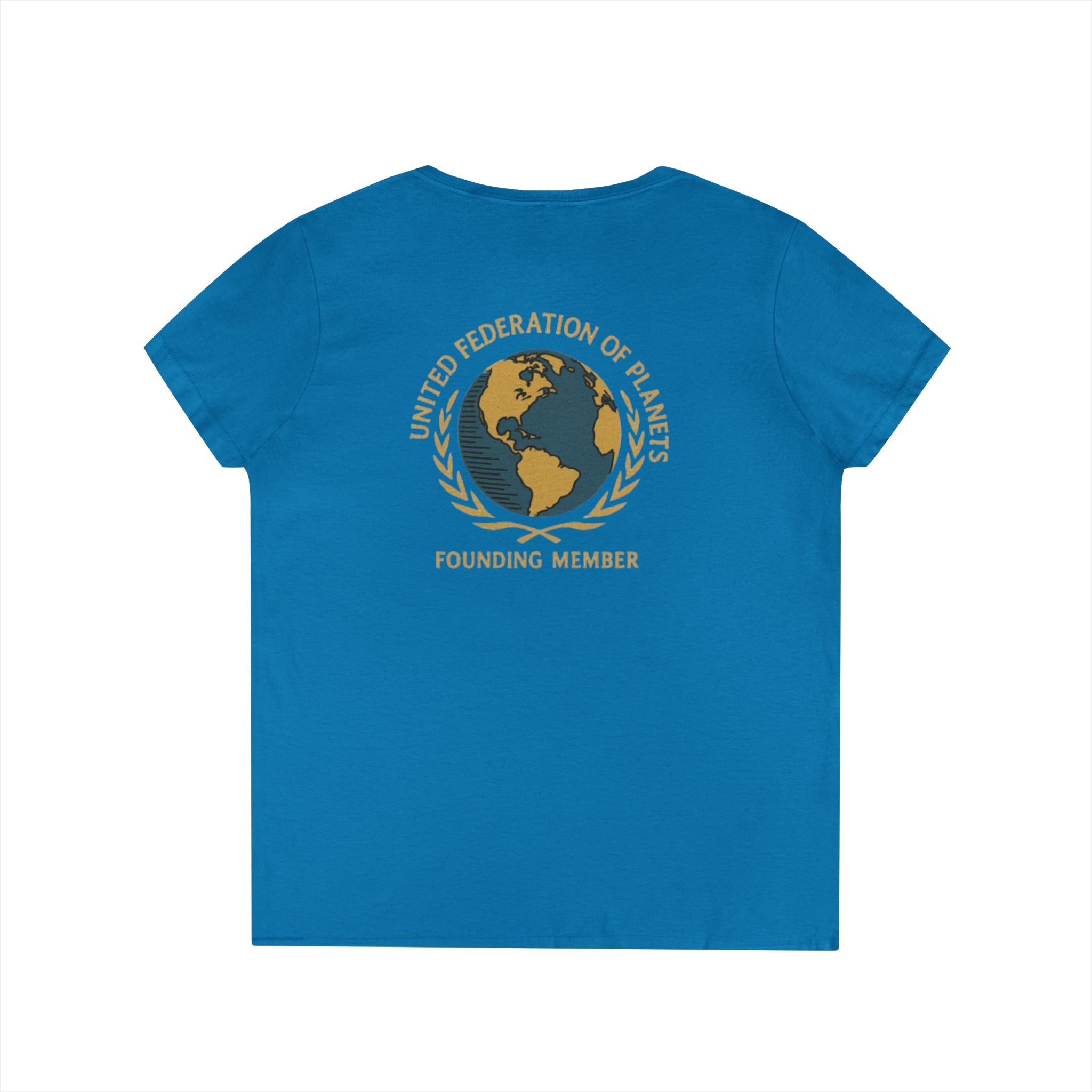 United Federation of Planets Earth Graphic V-Neck T-Shirt