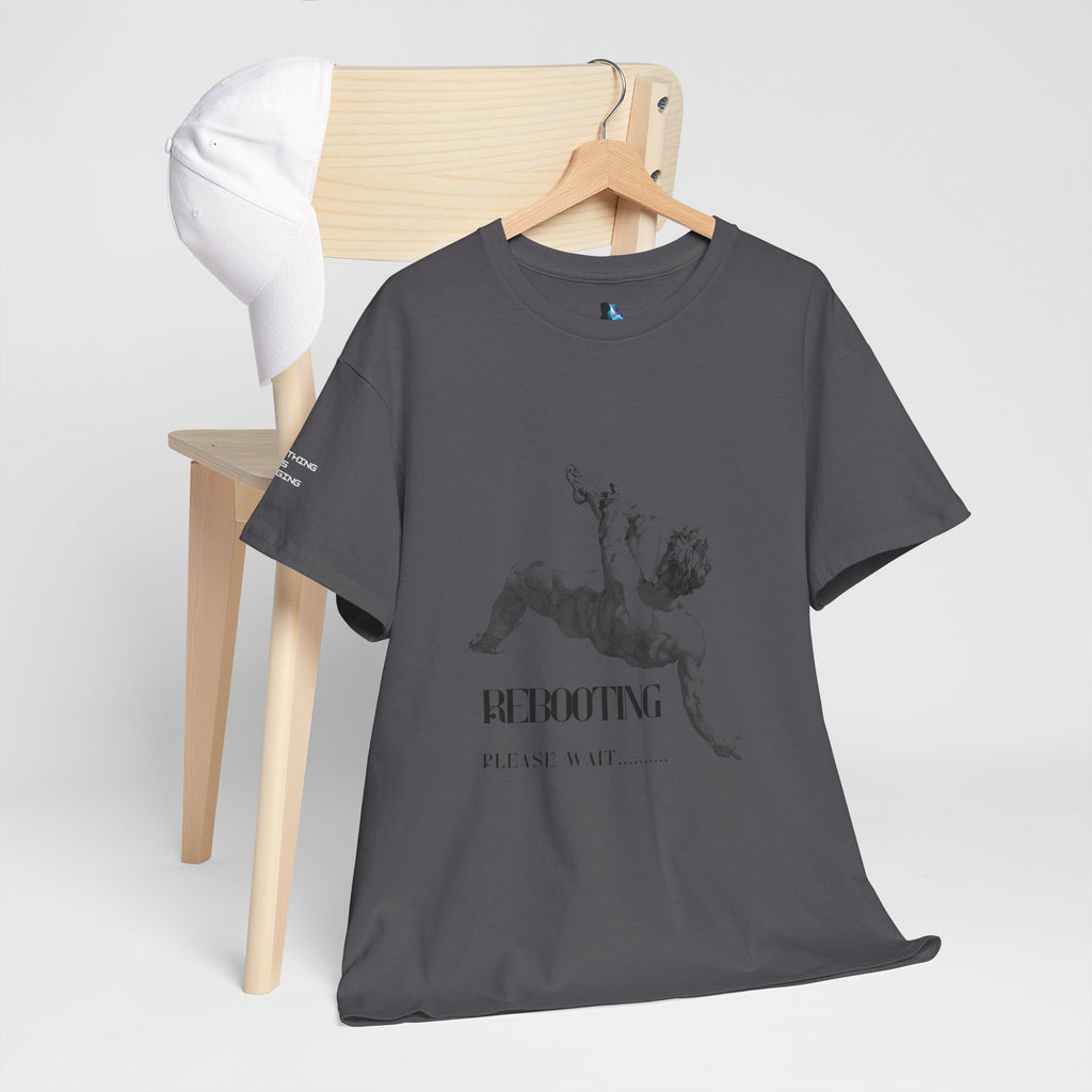 Rebooting Please Wait...  Artistic Unisex Heavy Cotton Tee - Perfect for Casual Wear, Unique Gift, Birthday, or Art Lovers