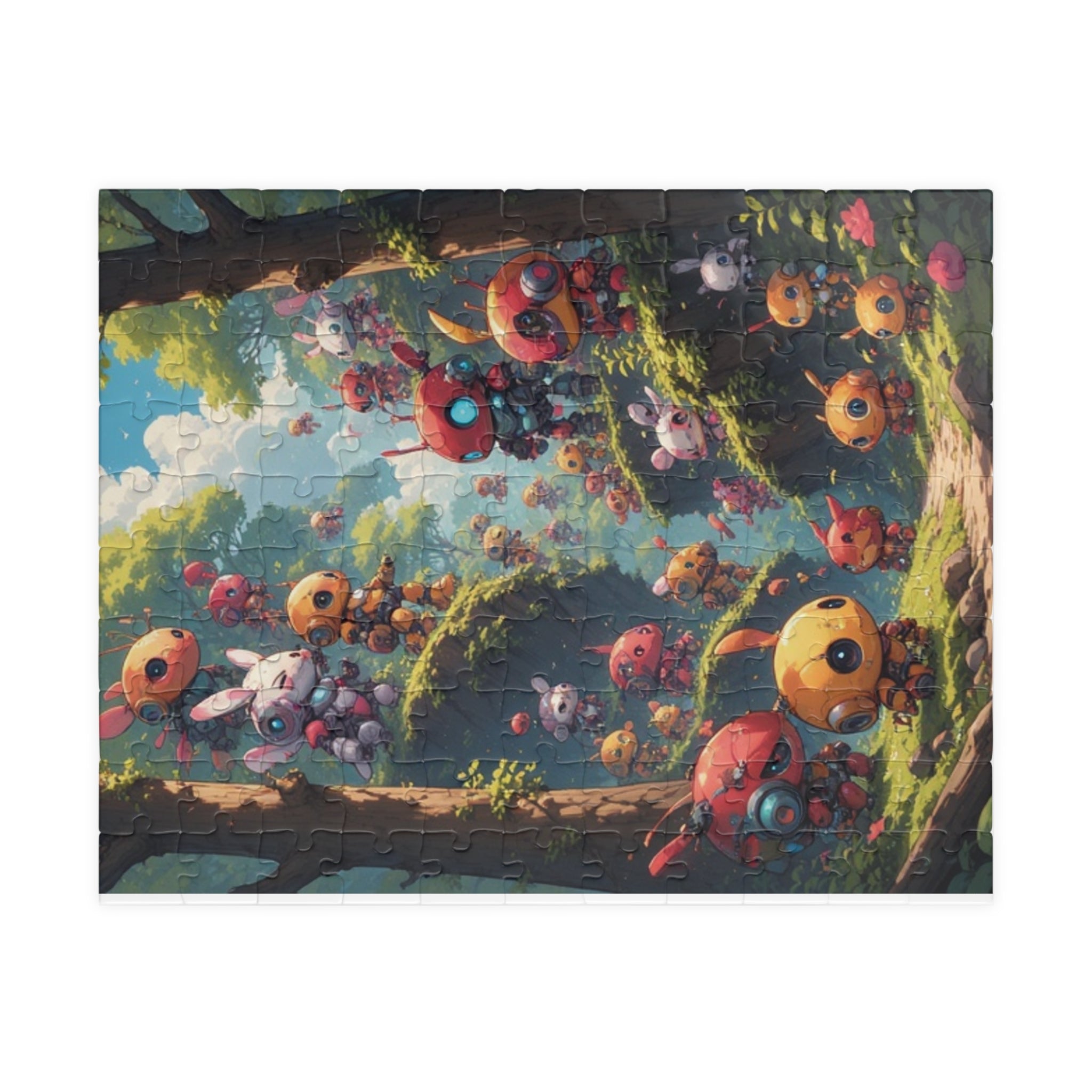 Puzzle Happy Robot Forest  gift for gamers