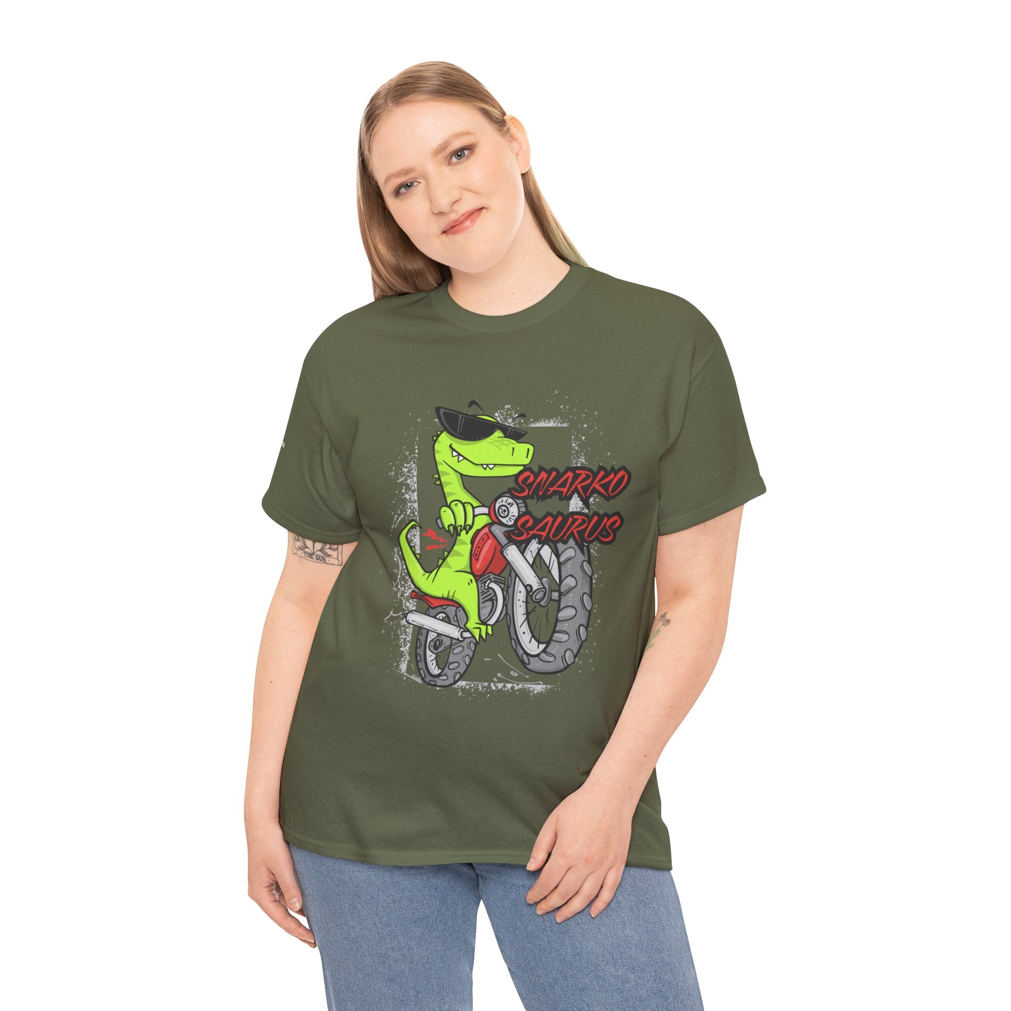 Snarkosaurus Cool Graphic Tee for Dinosaur Lovers | Unisex Heavy Cotton Tee