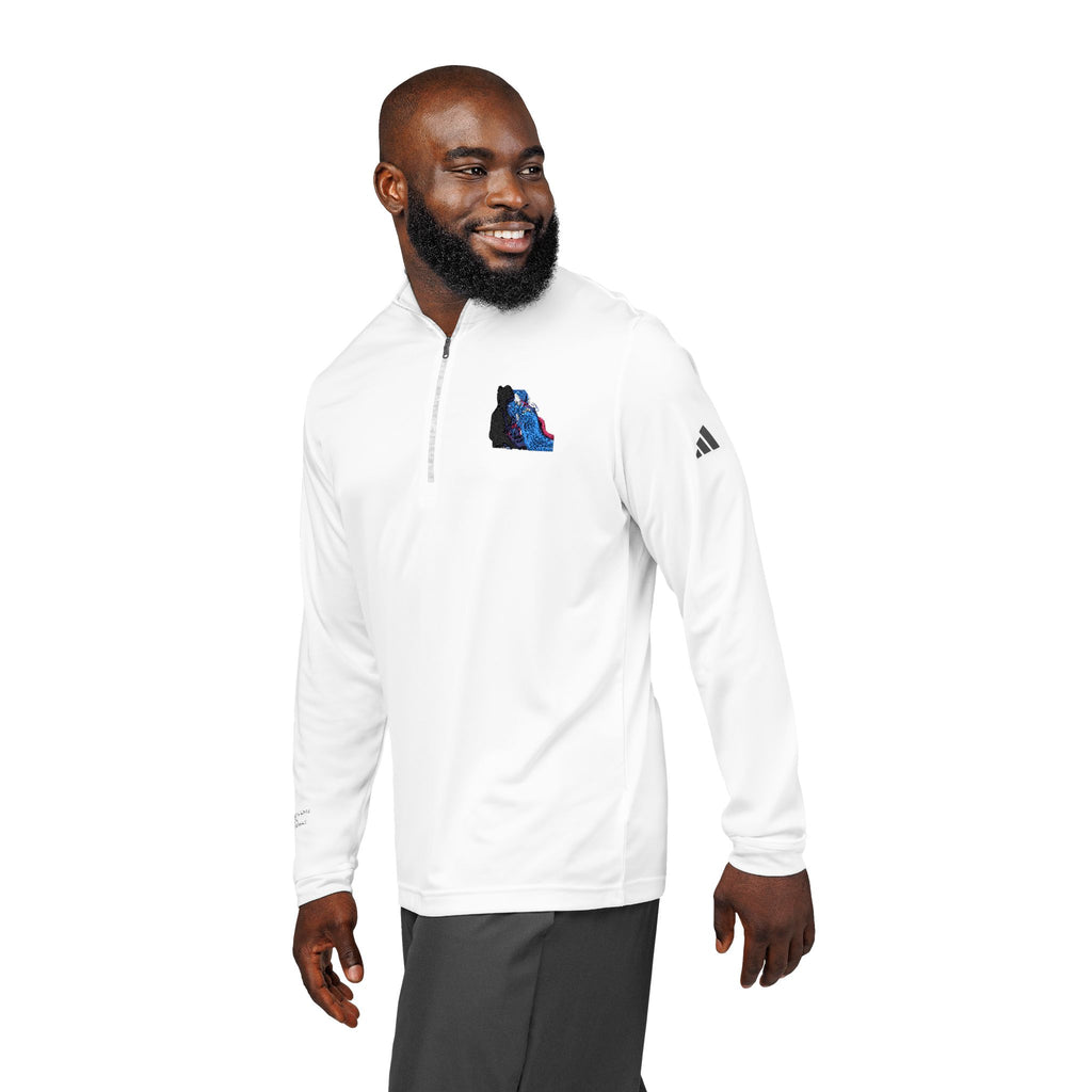 Adidas® Quarter-Zip Pullover with  UPF 50+ sun protection