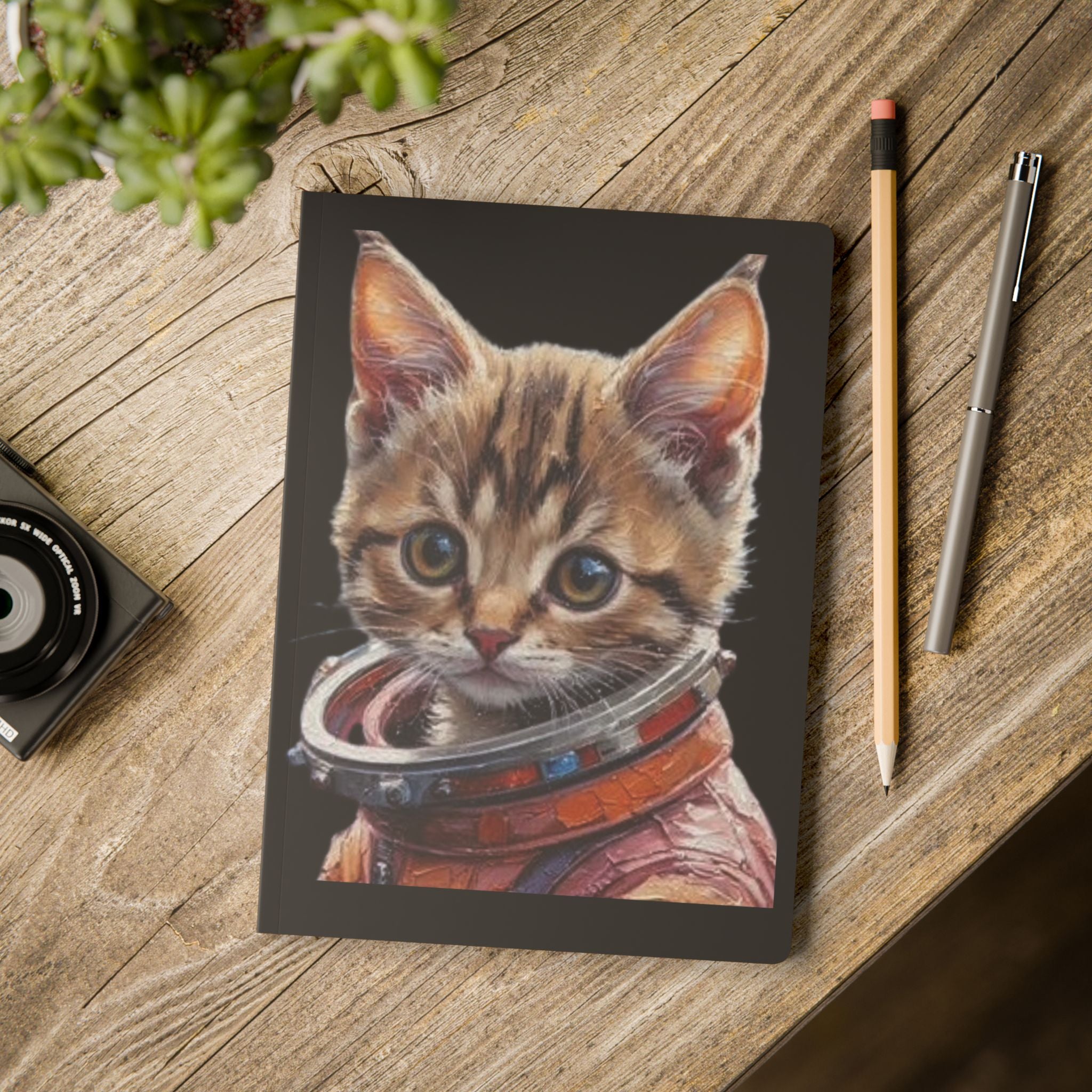 Astronaut Cat Hardcover Journal