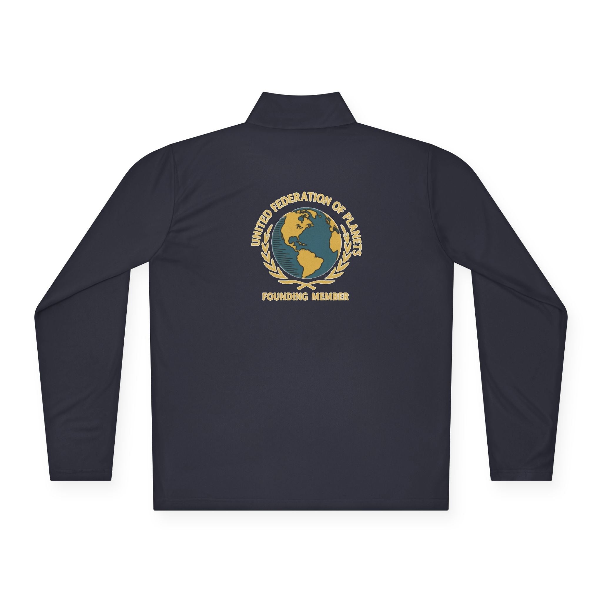 Star Trek United Federation of Planets Unisex Quarter-Zip Pullover - Comfortable, Stylish Outerwear for Outdoor Adventures, Casual Wear,