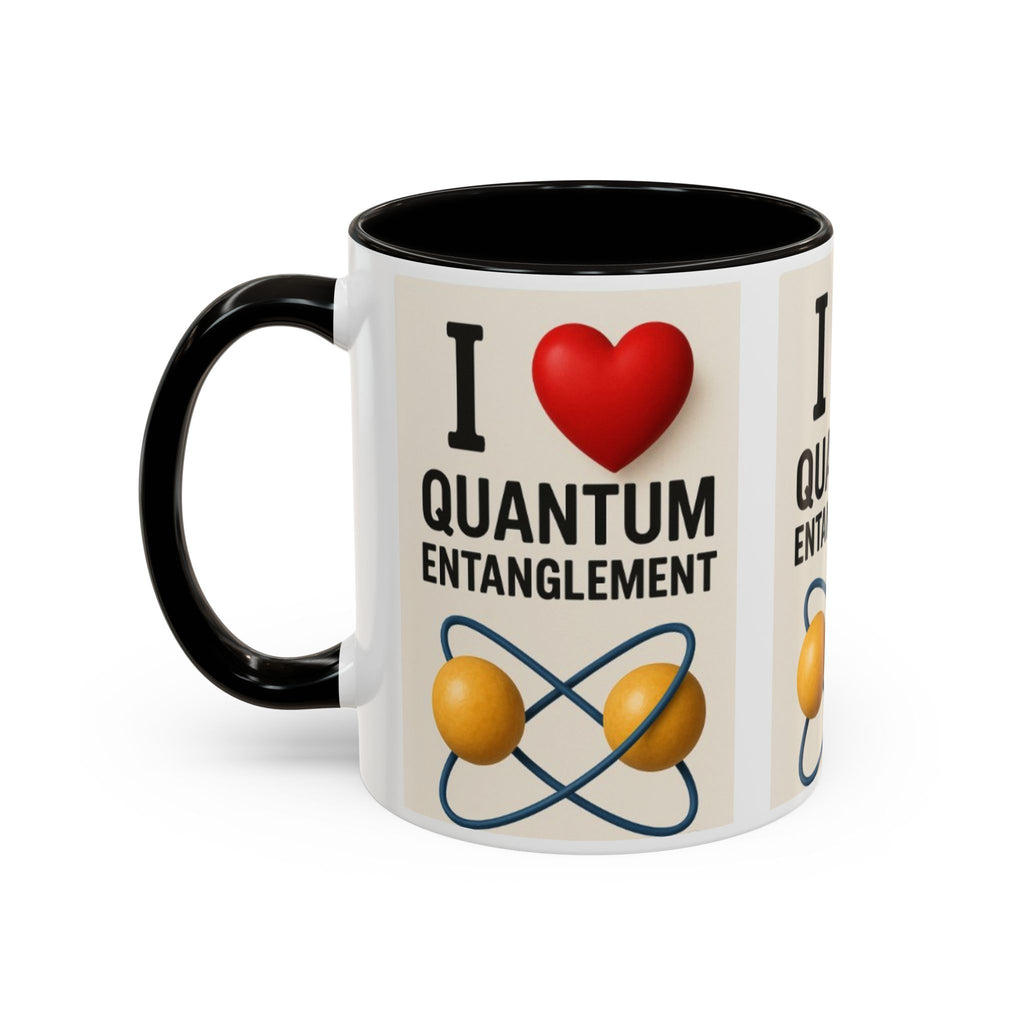 I Love Quantum Entanglement Mug – Science Nerd Coffee Mug