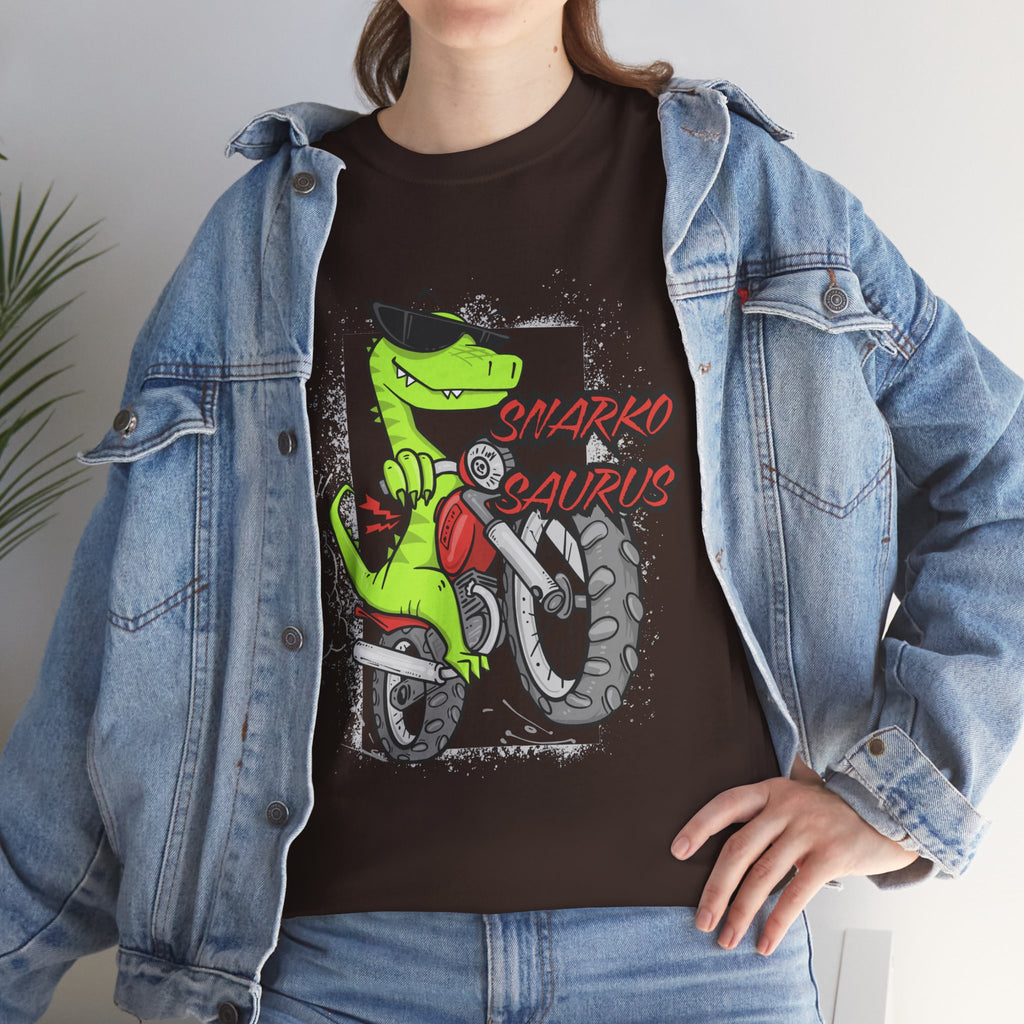 Snarkosaurus Cool Graphic Tee for Dinosaur Lovers | Unisex Heavy Cotton Tee
