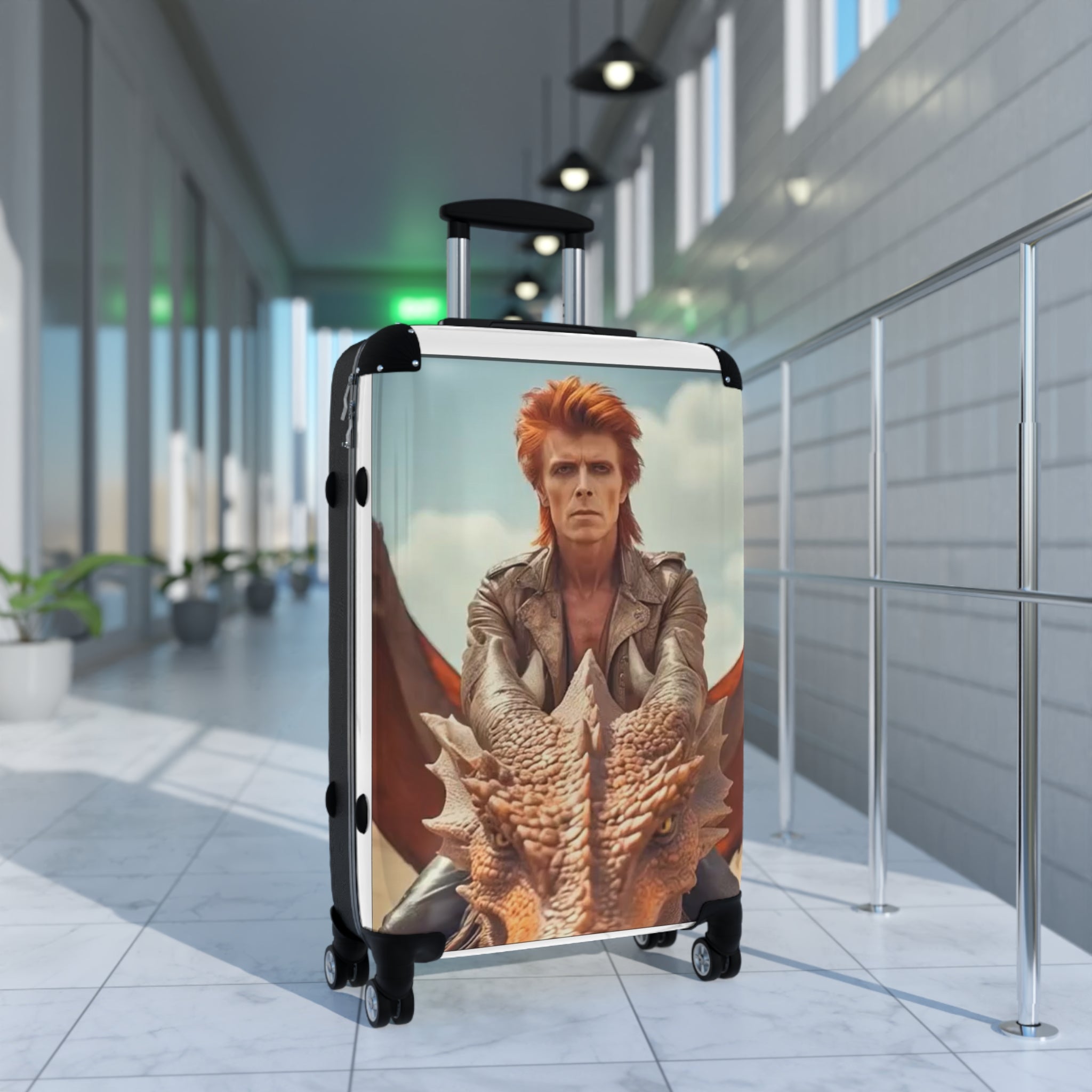 Fantasy-Themed Suitcase for Travelers, Unique Luggage for Adventure Lovers, Baggage for Cosplay, Dragon Travel Case, Carry-On for Creatives